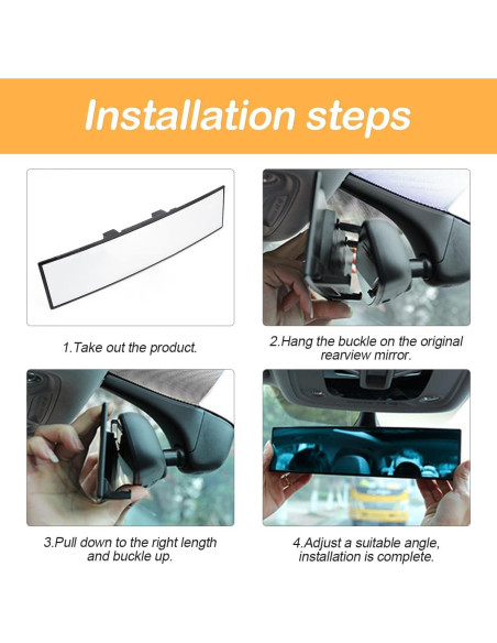 Espejo Retrovisor Convexo Panorámico Osilly 30.7x7.9cm Blanco Espejo Retrovisor Convexo Panorámico Osilly 30.7x7.9cm Blanco