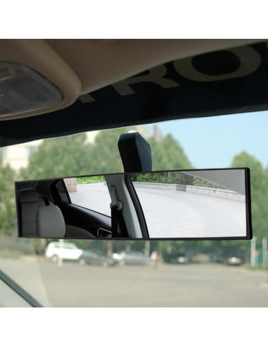 Espejo Retrovisor Convexo Panorámico Osilly 30.7x7.9cm Blanco