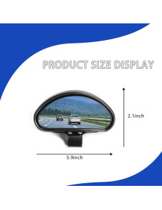 Espejos de Punto Ciego Arwrilt 2 PCS HD Ajustables 15x5.3cm 2