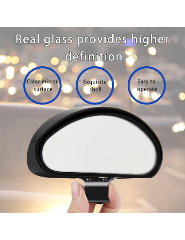 Espejos de Punto Ciego Arwrilt 2 PCS HD Ajustables 15x5.3cm