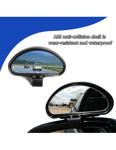 Espejos de Punto Ciego Arwrilt 2 PCS HD Ajustables 15x5.3cm