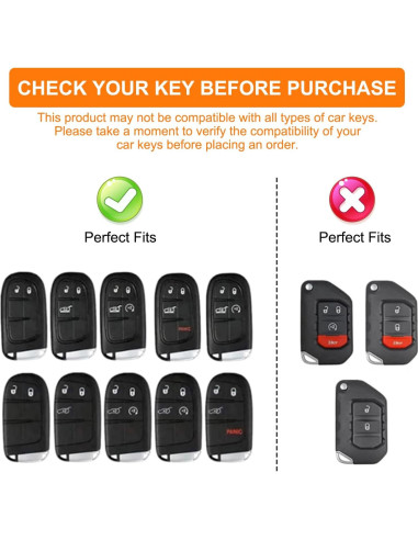 Cubierta de Llave Jeep Compatible 3 4 5 Botones MATELOTI