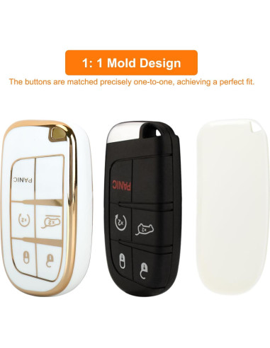 Cubierta de Llave Jeep Compatible 3 4 5 Botones MATELOTI