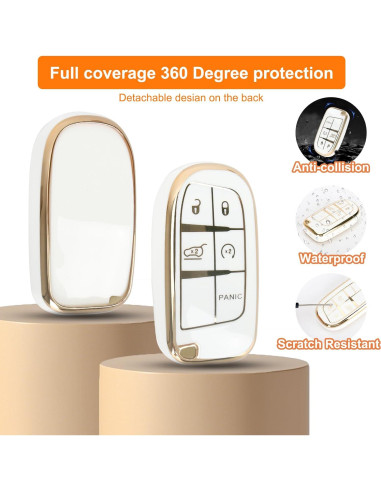 Cubierta de Llave Jeep Compatible 3 4 5 Botones MATELOTI