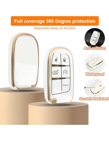 Cubierta de Llave Jeep Compatible 3 4 5 Botones MATELOTI