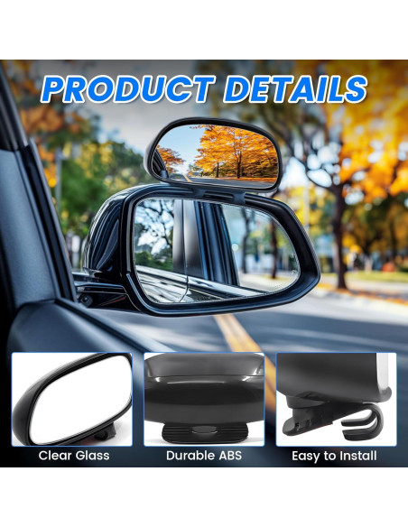 Espejo Retrovisor Convexo Ajustable Xuzimaoyi 360 para Coche