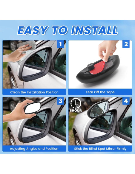 Espejo Retrovisor Convexo Ajustable Xuzimaoyi 360 para Coche