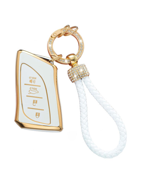 Cubierta de Llave Lexus LCXJMWKL TPU Suave Blanco 360