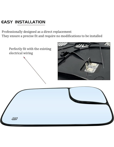 Espejo Convexo Calentado Lado Derecho SKARUMMER 2005-2008 Dodge Ram