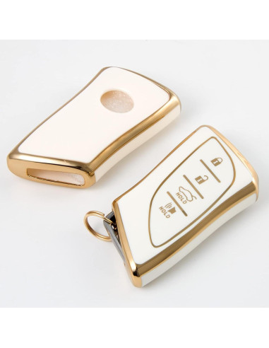 Cubierta de Llave Lexus LCXJMWKL TPU Suave Blanco 360