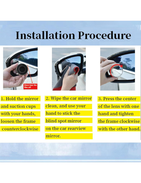 Espejo de Punto Ciego Z-oneMart Redondo 5.58cm Ajustable