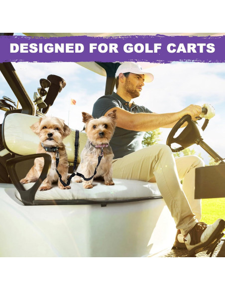 Cinturón de Seguridad para Perros en Carro de Golf Zhizaiql