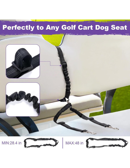 Cinturón de Seguridad para Perros en Carro de Golf Zhizaiql