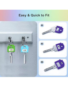 Etiquetas Identificadoras de Llaves GINKIW - 8 Piezas 2