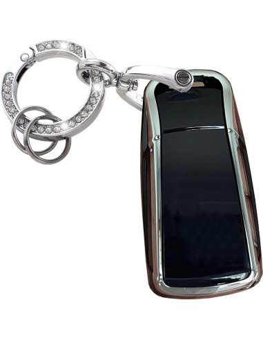 Cubierta de Llave Audi A3 A4 A5 A6 Q5 S4 S5 RS5 TPU Plata-Negro