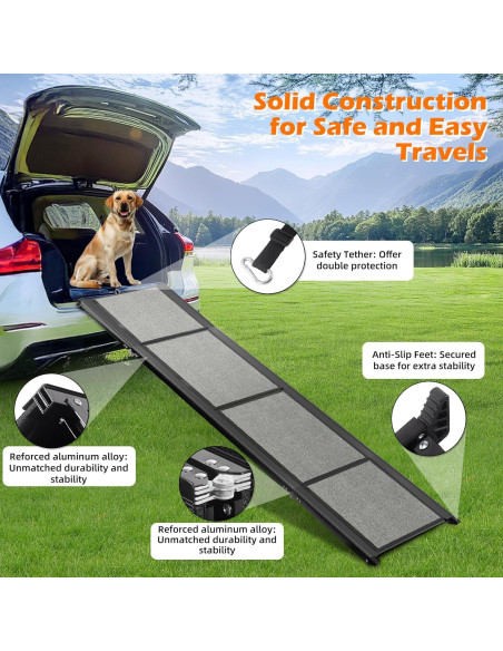 Rampa Plegable para Perros GAOYITK 180cm Antideslizante 113kg