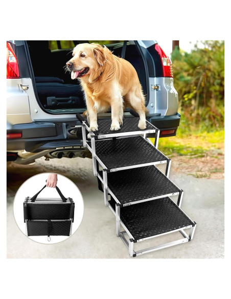 Escaleras Plegables para Perros 9TH SHOP - Antideslizantes 4 Escalones