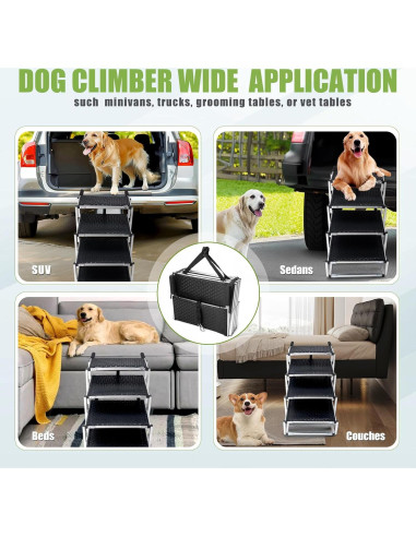 Escaleras Plegables para Perros 9TH SHOP - Antideslizantes 4 Escalones