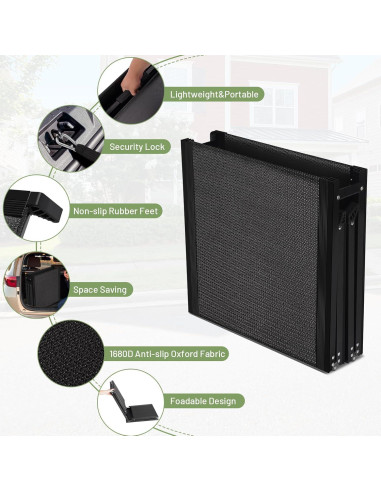 Rampa Plegable para Perros VOISTINO 160x44 cm Aluminio 70 kg