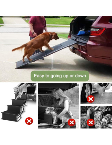 Rampa Plegable para Perros VOISTINO 160x44 cm Aluminio 70 kg