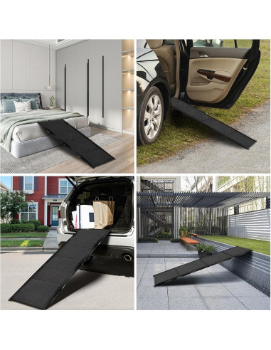 Rampa Plegable para Perros VOISTINO 160x44 cm Aluminio 70 kg
