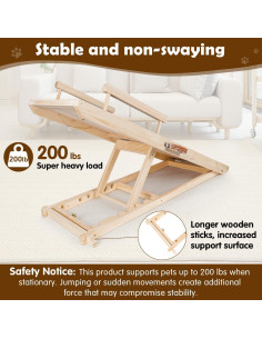 Rampa para Perros de Madera Xi Bei 111.76 cm Antideslizante 2