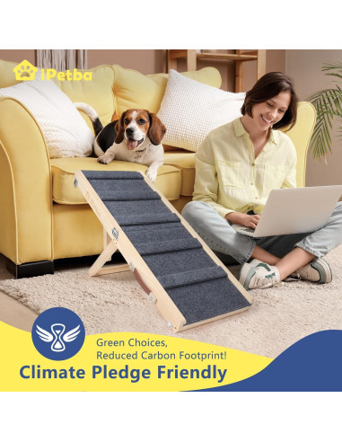 Rampa Plegable para Perros iPetba Ajustable 53.5 cm 16 kg