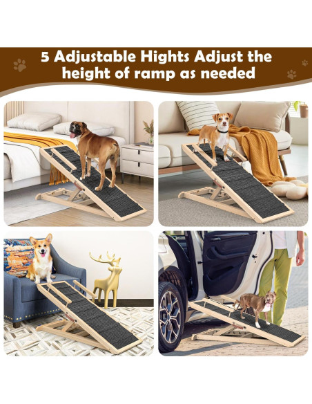 Rampa para Perros de Madera Xi Bei 111.76 cm Antideslizante Rampa para Perros de Madera Xi Bei 111.76 cm Antideslizante