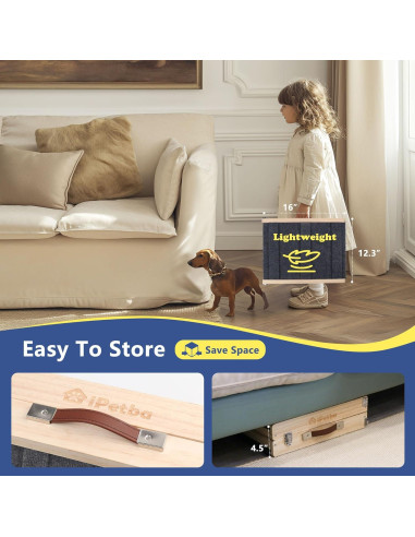 Rampa Plegable para Perros iPetba Ajustable 53.5 cm 16 kg