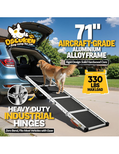 Rampa Plegable para Perros Tsukiko 180 cm Antideslizante 150 kg