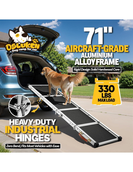 Rampa Plegable para Perros Tsukiko 180 cm Antideslizante 150 kg