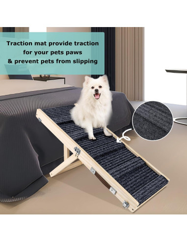 Rampa Plegable para Mascotas Umtiti 4 Niveles Ajustables 23-44cm