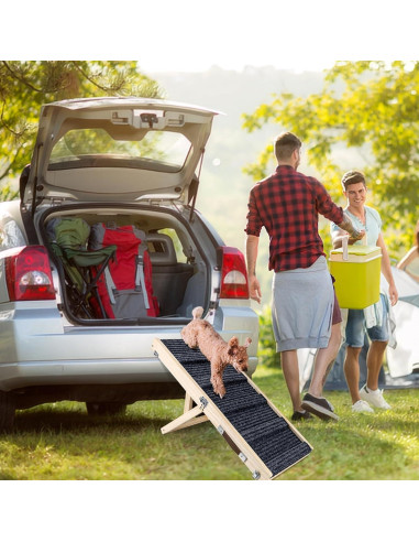 Rampa Plegable para Mascotas Umtiti 4 Niveles Ajustables 23-44cm