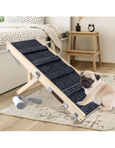 Rampa Plegable para Mascotas Umtiti 4 Niveles Ajustables 23-44cm