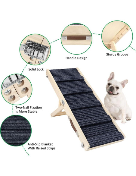 Rampa para Perros Pequeños Okydoky Plegable 81.28 cm Antideslizante