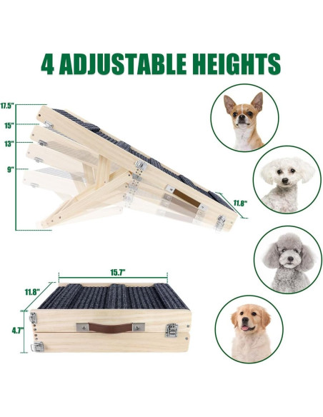 Rampa para Perros Pequeños Okydoky Plegable 81.28 cm Antideslizante