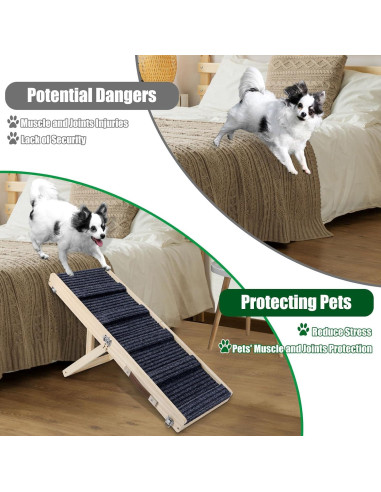 Rampa para Perros Pequeños Okydoky Plegable 81.28 cm Antideslizante