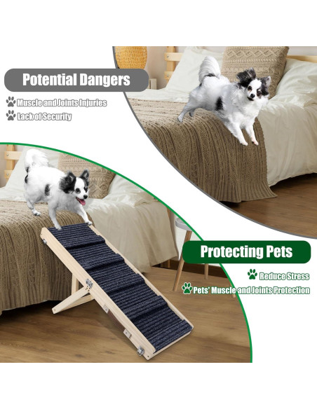Rampa para Perros Pequeños Okydoky Plegable 81.28 cm Antideslizante