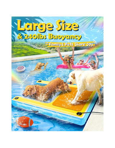 Rampa Inflable para Perros FurryPlanet XXL 108.86 kg Antideslizante