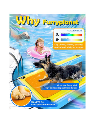 Rampa Inflable para Perros FurryPlanet XXL 108.86 kg Antideslizante