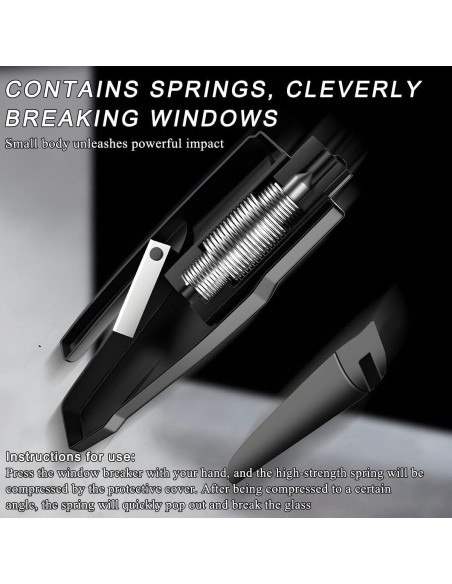 Cortador de cinturón de seguridad KVAEY y rompeventanas 3 en 1