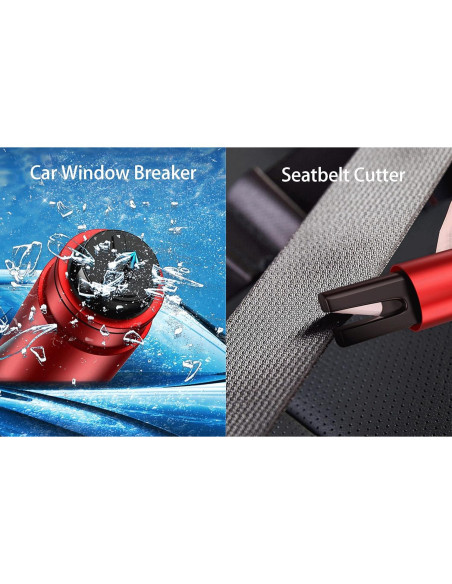 Martillo de Seguridad y Cortador de Cinturón BoGoo 2 en 1