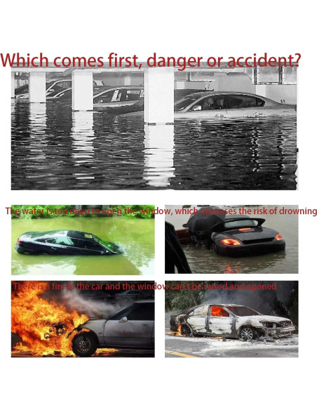 Martillo de Seguridad y Cortador de Cinturón BoGoo 2 en 1