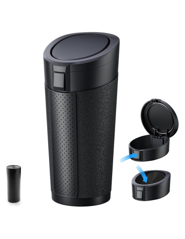 Basurero para coche AotoKinMirro mini 8.89x8.64 cm negro