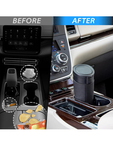 Basurero para coche AotoKinMirro mini 8.89x8.64 cm negro