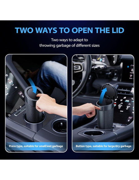 Basurero para coche AotoKinMirro mini 8.89x8.64 cm negro