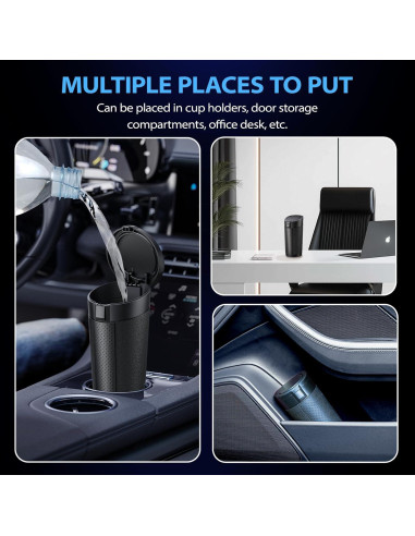 Basurero para coche AotoKinMirro mini 8.89x8.64 cm negro