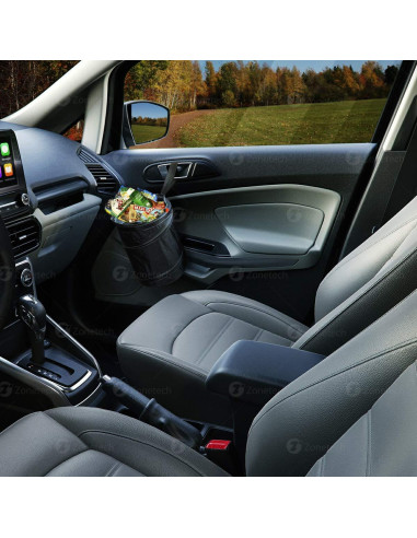 Basurero Portátil ZONETECH Plegable a Prueba de Fugas - Negro