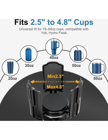 Expansor de Soporte para Tazas de Auto FLLIK CH07-A Ajustable