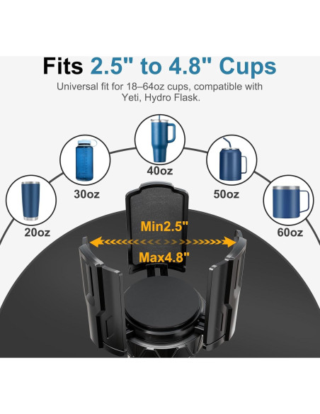 Expansor de Soporte para Tazas de Auto FLLIK CH07-A Ajustable